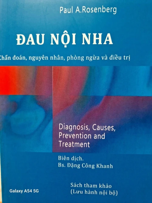 sách ''ĐAU NỘI NHA CHẨN ĐOÁN NGUYÊN NHÂN PHÒNG NGỪA VÀ ĐIỀU TRỊ